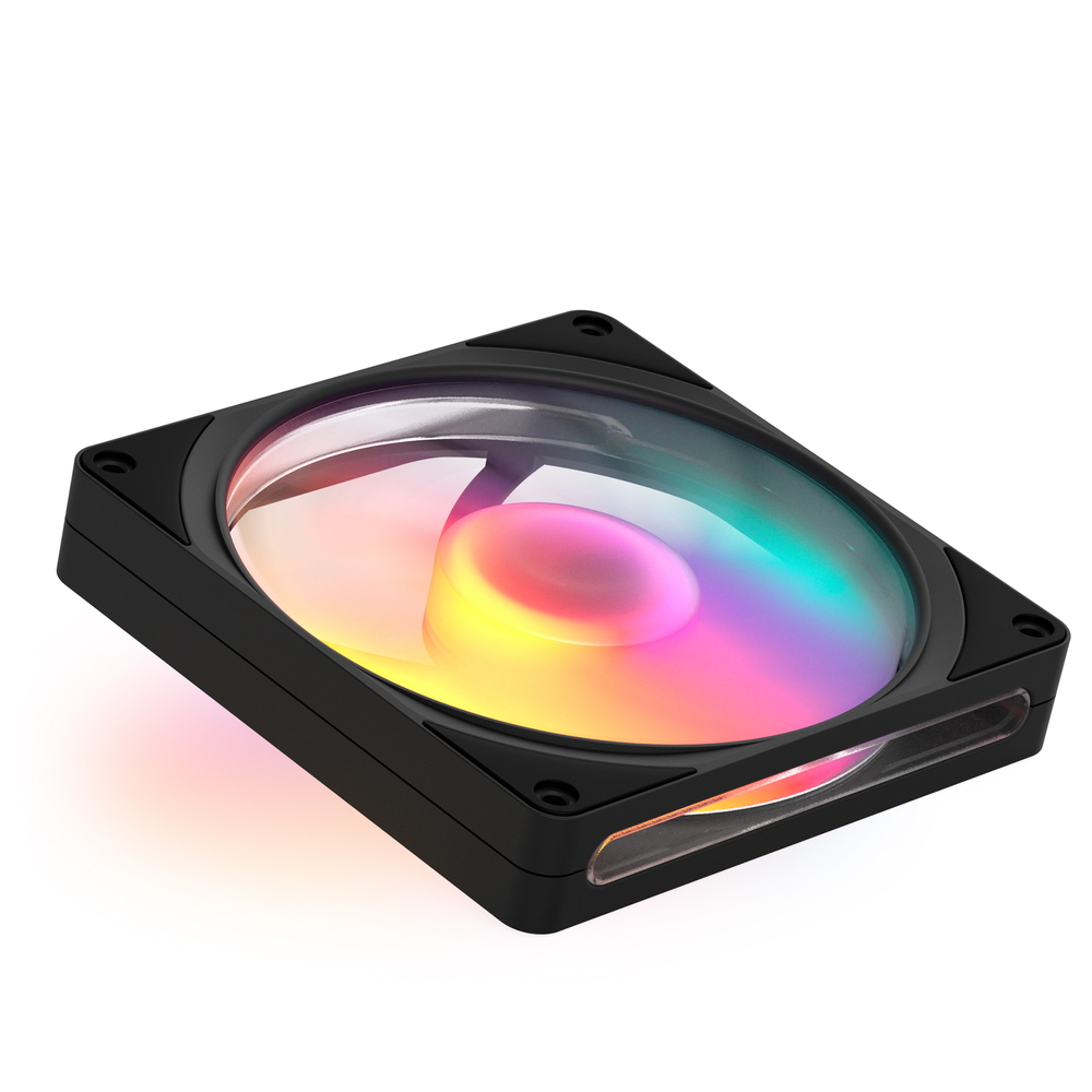 効率性や静音性を高めた、透明感あふれるRGBケースファン「F RGB V2